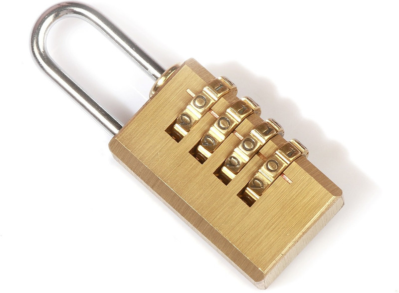 Povo POVO Safety Combination Lock- 4 Dial Safety Lock(Gold)