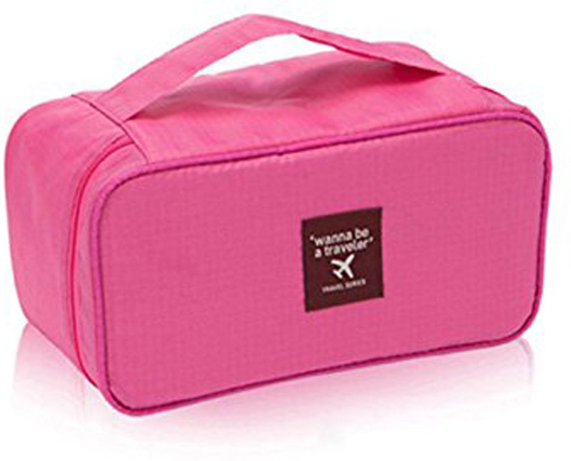 magnas Magnas™ - Travel Undergarment Organiser, Undergarment Organizer, UG, Socks, Sandoz, Brief, Waste, Bra, Panty, Boxer (Pink) Travel Toiletry Kit(Pink)