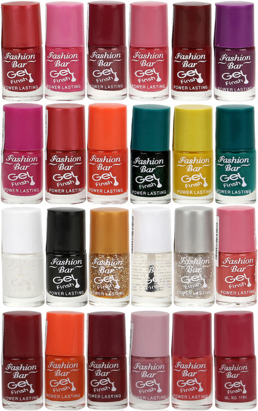 Fashion Bar Gel Style Nail polish Jumbo Combo Pack 1045 Multicolor(Pack of 24)