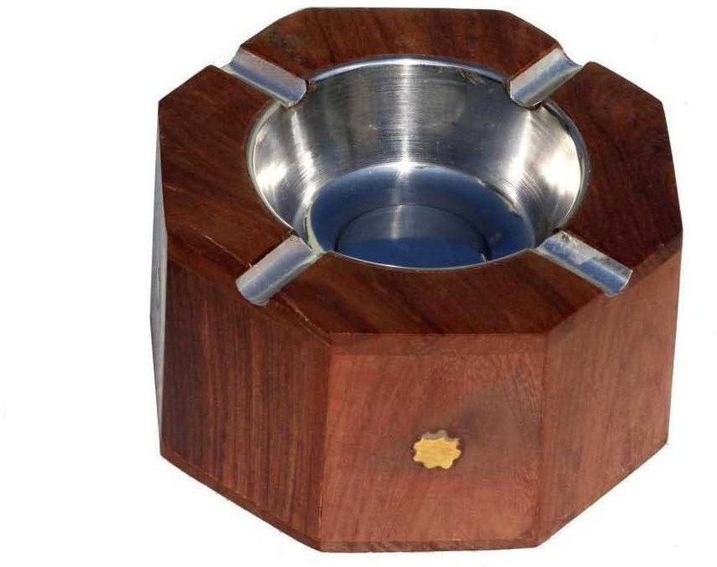 fabulo wooden Ashtray Brown Wood, Bamboo Ashtray(Pack of 1)