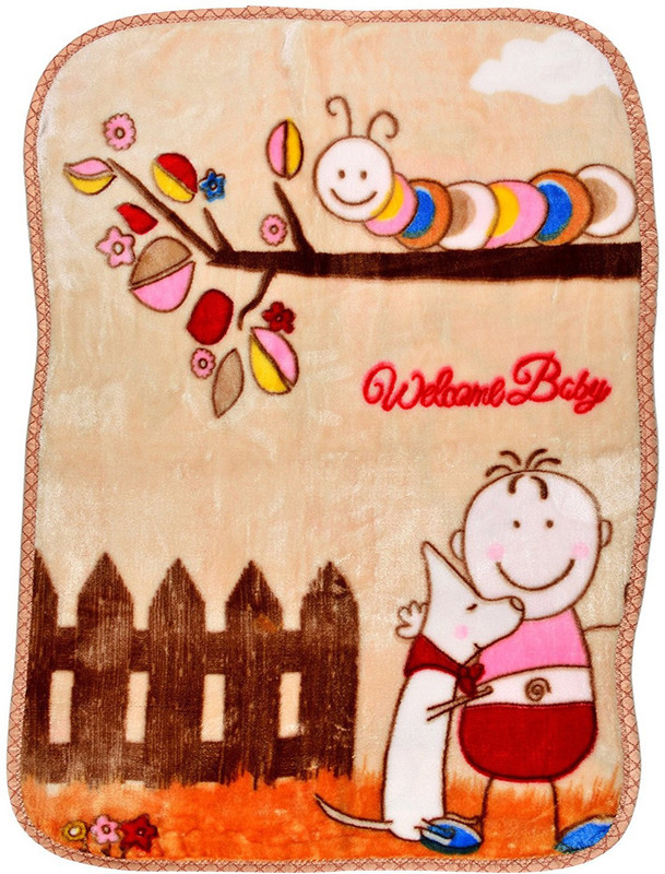 LeMadrid Cartoon Single Swadding Baby Blanket(Polyester, Gold) LeMadrid Cartoon Single Swadding Baby Blanket(Polyester, Gold)