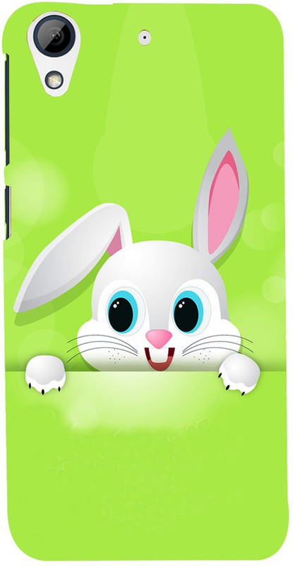 Snapdilla Back Cover for HTC Desire 626, HTC Desire 626 Dual SIM, HTC Desire 626S, HTC Desire 626 USA, HTC Desire 626G+, HTC Desire 626G Plus(Green Backgound Artistic Pretty Rabbit Trendy Light Colour 3D Print Cover)