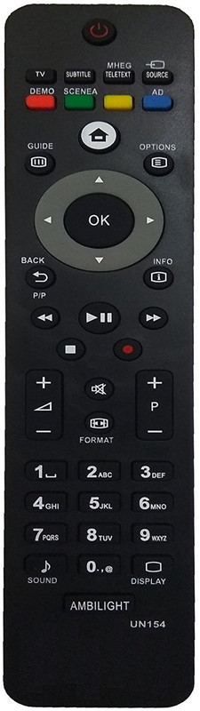 HopShop Compatible For TV LCD LED URC 120 Philips TV LCD LED URC 120 Compatible Remote Controller(Black)