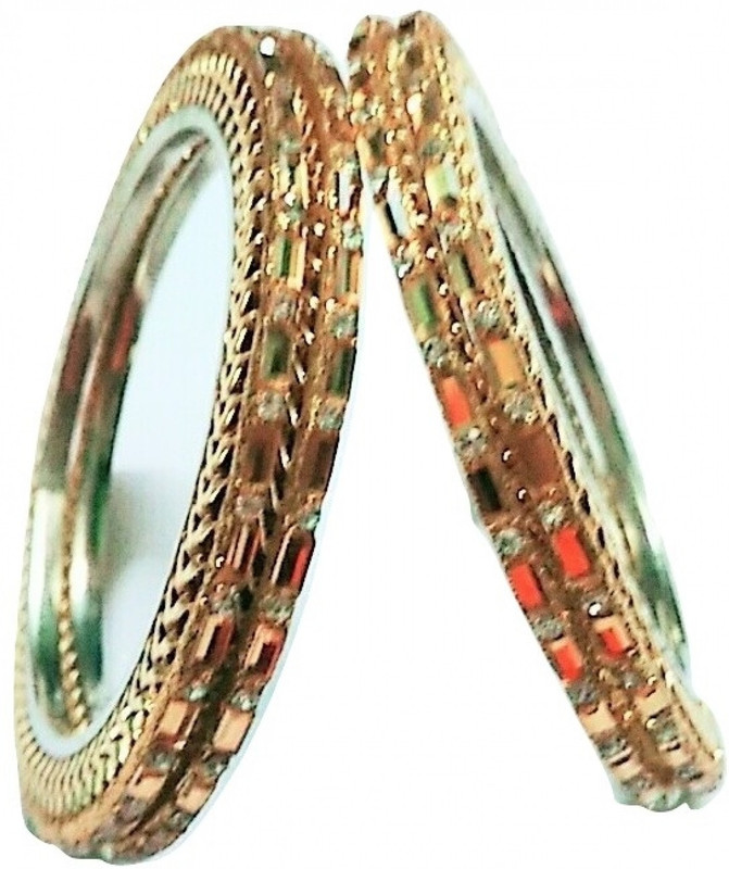 amrapali Metal Jade Bangle Set(Pack of 4)