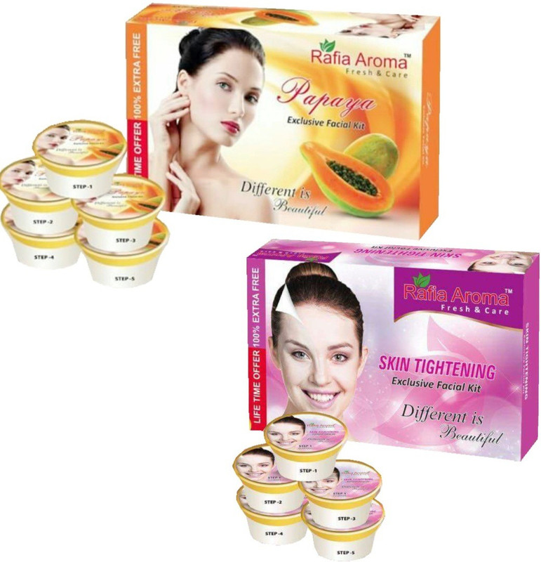 rafia aroma Papaya Skin Tightening Exclusive Facial Kit 660 g(Set of 2)