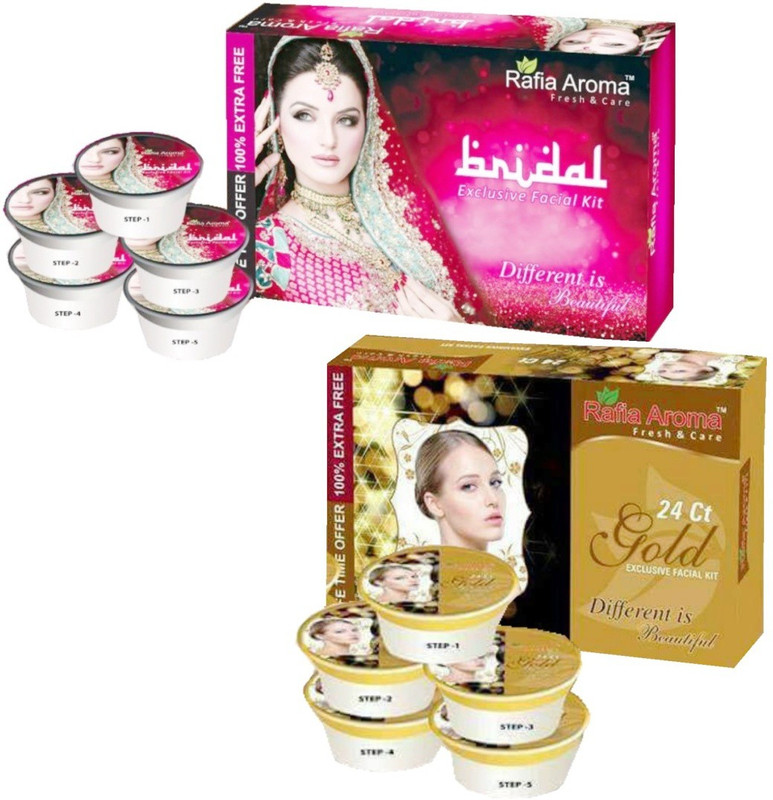 rafia aroma Bridal 24Ct Gold Exclusive Facial Kit 660 g(Set of 2)