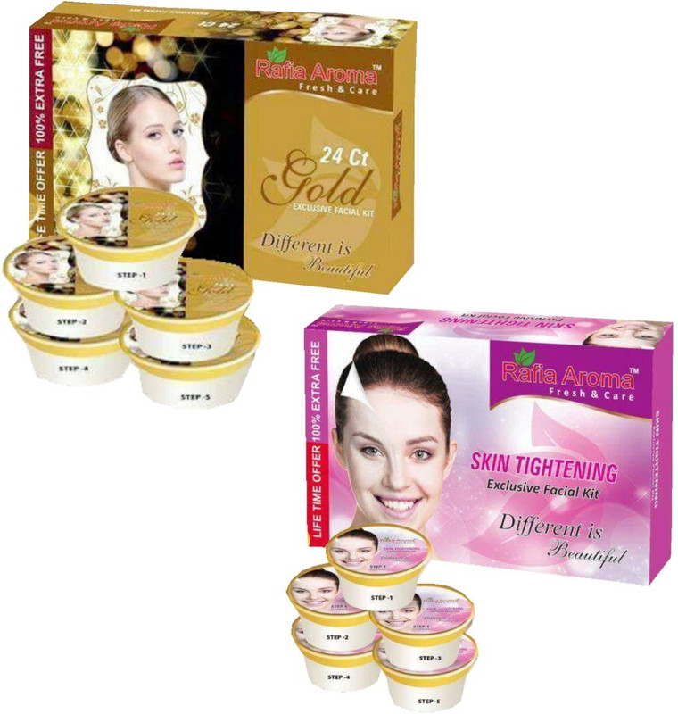 rafia aroma 24Ct Glod Skin Tightening Exclusive Facial Kit 660 g(Set of 2)