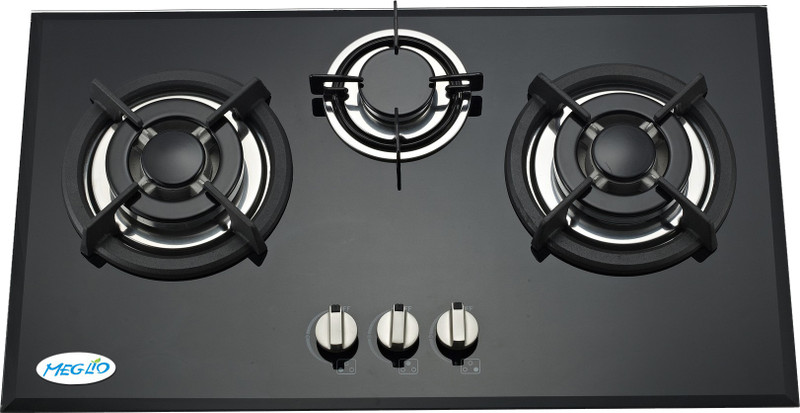 meglio Steel Automatic Gas Stove(3 Burners)