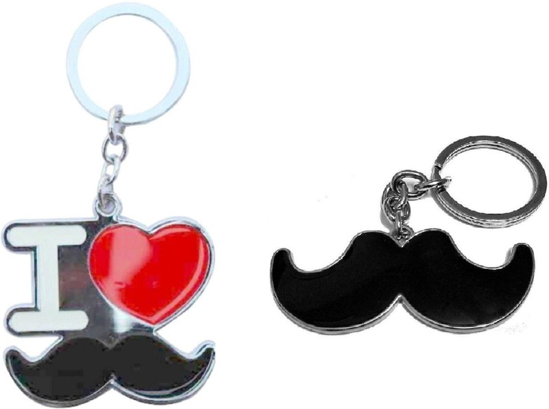kd collections I Love Mooch & Single Mooch Metal keychain|MULTICOLOR|COMBO|Pack Of 2 Key Chain