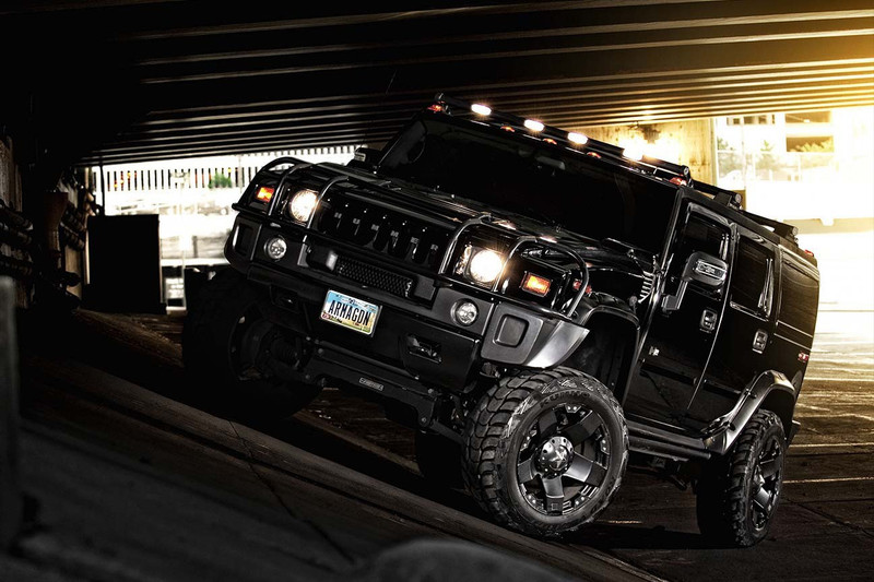 HUMMER BLACK CAR PAPER PRINT POSTER Paper Print(12 inch X 18 inch)