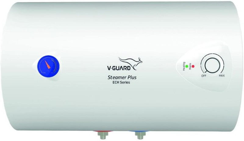V-Guard Steamer Plus ECH 15 L Storage Water Geyser(White)