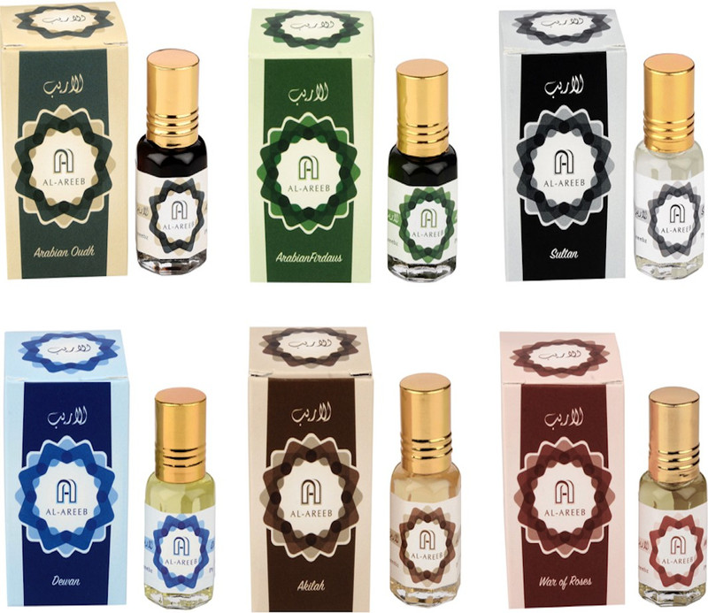 AL AREEB EXCLUSIF SERIES COLLECTION PACK OF 6 ARABIAN OUDH,ARABIAN FIRDAUS, SULTAN,DEWAN, AKILAH, WAR OF ROSES Herbal Attar(Oud (agarwood)) AL AREEB EXCLUSIF SERIES COLLECTION PACK OF 6 ARABIAN OUDH,ARABIAN FIRDAUS, SULTAN,DEWAN, AKILAH, WAR OF ROSES Herbal Attar(Oud (agarwood))