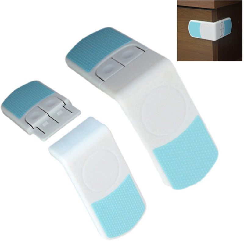 Futaba Cabinet , Cupboard , Drawer Child Safety Door Lock - Blue - Pack of 2(Blue)