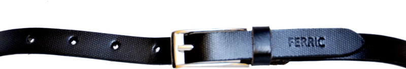 ferric Men Black Genuine Leather Belt