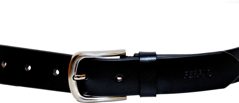 ferric Men Formal Black Genuine Leather Belt