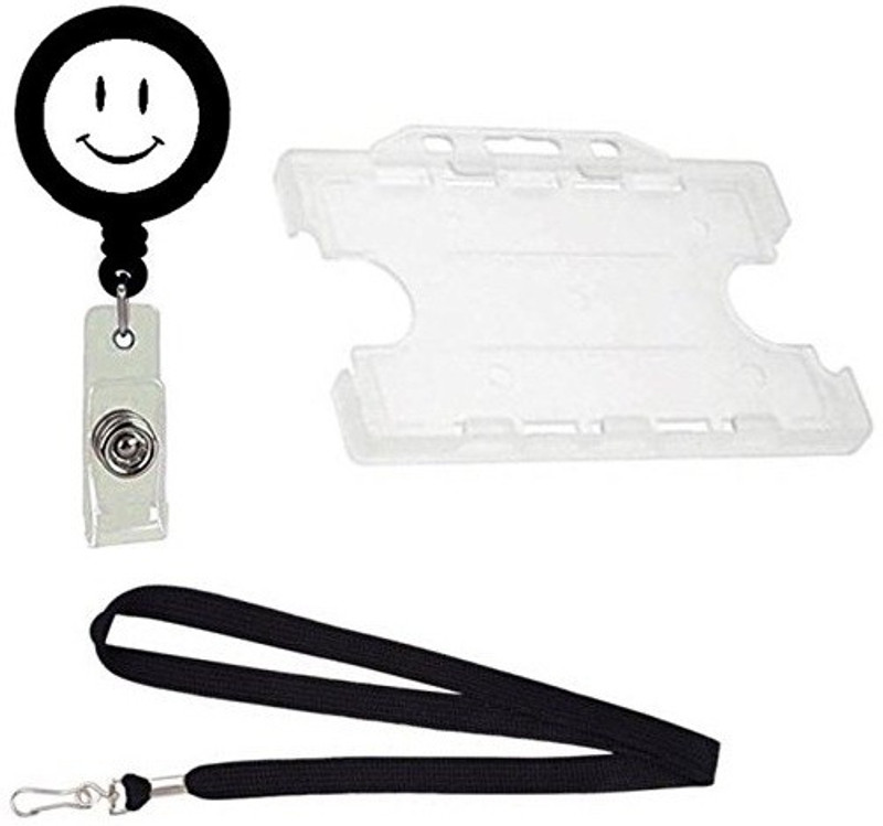 findstuff Plastic ID Badge Reel, ID Badge Holder, Lanyard(Pack of 1)
