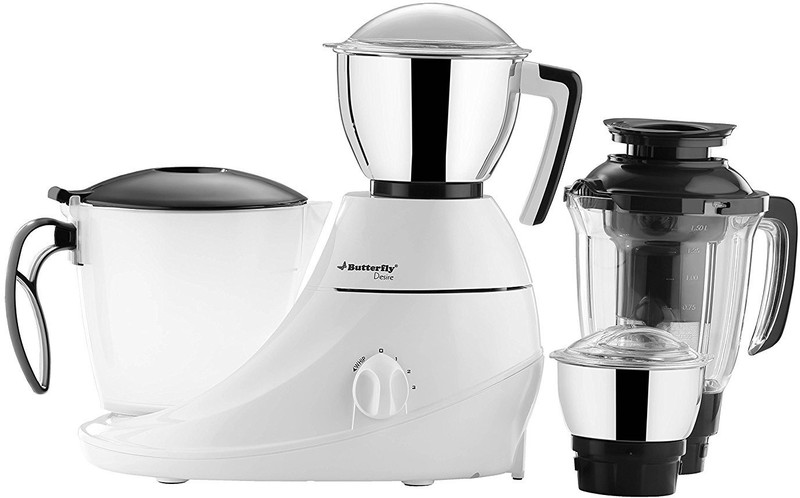 Butterfly Desire ss Desire SS 3 Jar 240 W Juicer Mixer Grinder(White, 3 Jars)