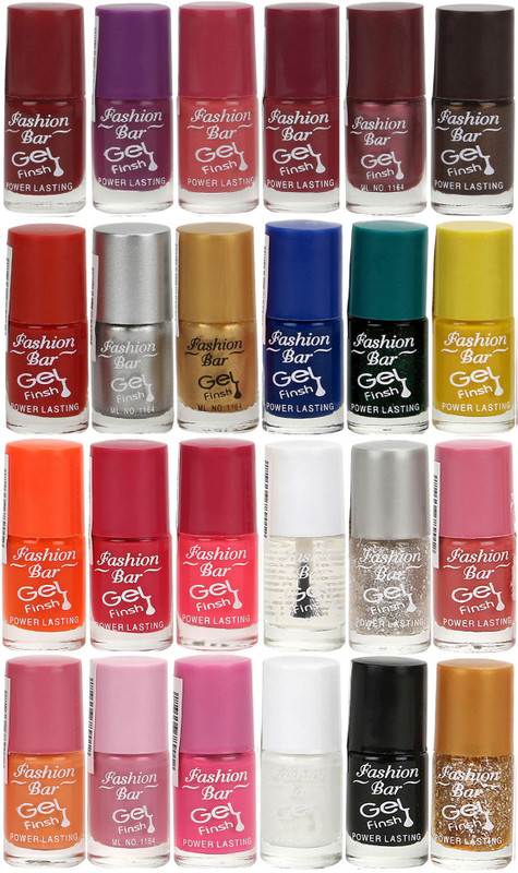 Fashion Bar Nail Polish Lowest Price Combo 1047 Muticolor(Pack of 24)