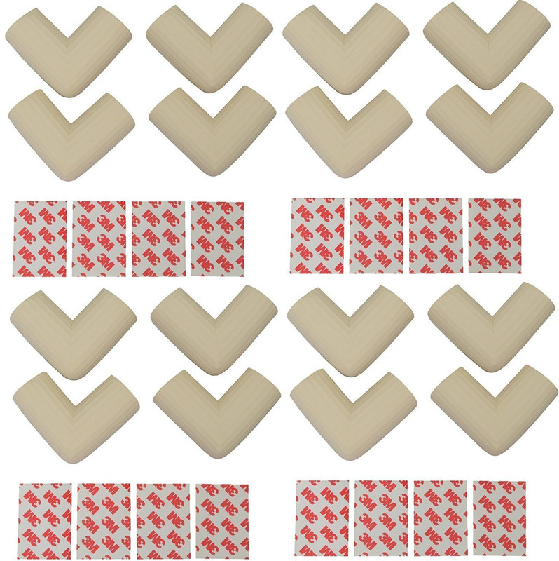 babycorner 16 Pcs Child Safety Corner Guards for Furniture, Dining Table, Side Table, Bed Corners (WHITE Colour) 16 Pieces(White)