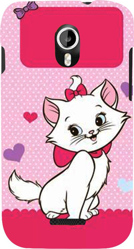 Snapdilla Back Cover for Micromax Canvas Magnus A117, Micromax A117 Canvas Magnus(Pink Background Simple Cool Animated Funny Cartoon Queen Cat Phone Case)