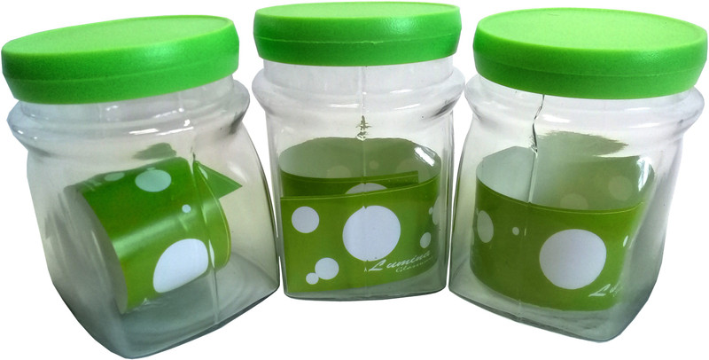 sellersindiya elegent glass jars  - 450 ml Glass Oil Container, Spice Container, Grocery Container(Pack of 3, White)