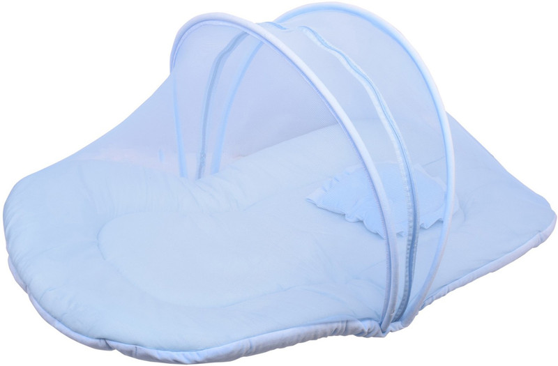 Momsyard Nylon Infants Plain Blue Velvet New Born Baby Tent with Mosquitoes Net- Blue Mosquito Net(Blue Plain) Momsyard Nylon Infants Plain Blue Velvet New Born Baby Tent with Mosquitoes Net- Blue Mosquito Net(Blue Plain)