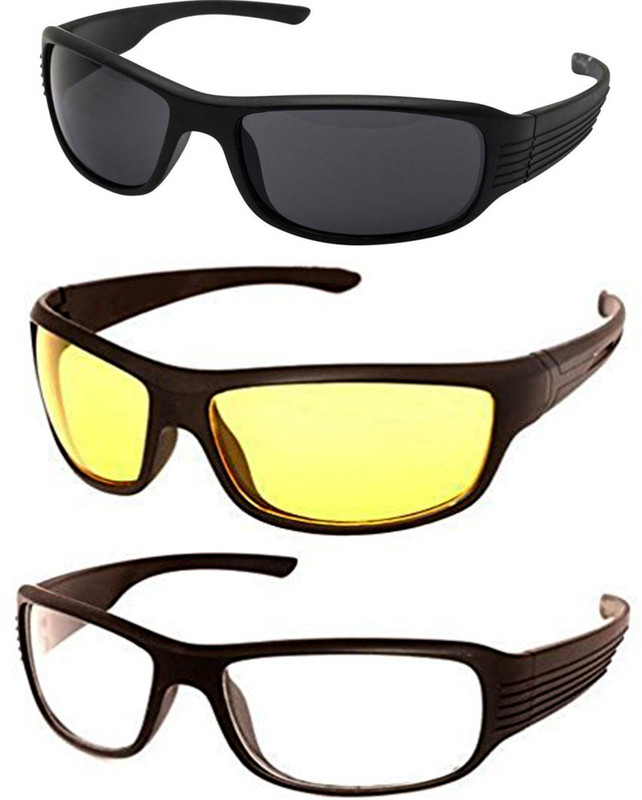 cockscomb Wrap-around Sunglasses(Multicolor)
