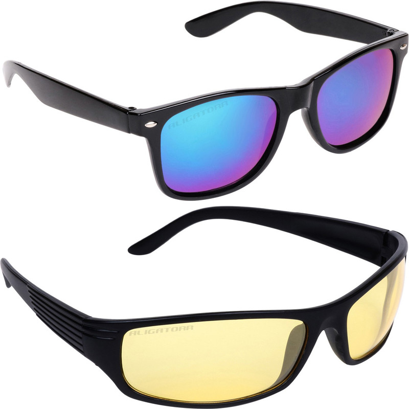 Aligatorr Wrap-around, Wayfarer Sunglasses(For Boys)