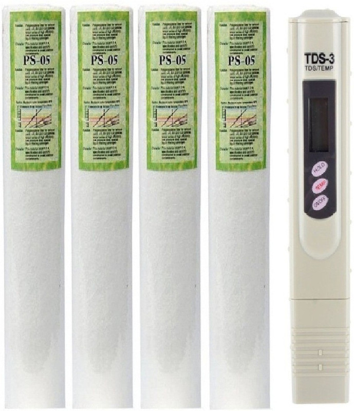 BalRama Combo Tds Meter + Spun Filter Candle Kemflo Prefilter Inline PP Spun Kemflow for RO Water Purifier Service with Tds Meter Water Purity Tester Check Water Quality PPM Indicator 10 inch� Digital TDS Meter