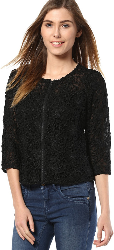 Only Half Sleeve Self Design Women Jacket