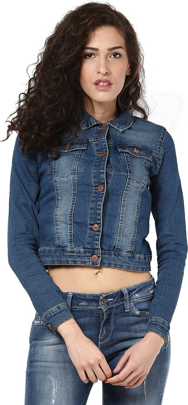 Vero Moda Full Sleeve Solid Women Denim Jacket