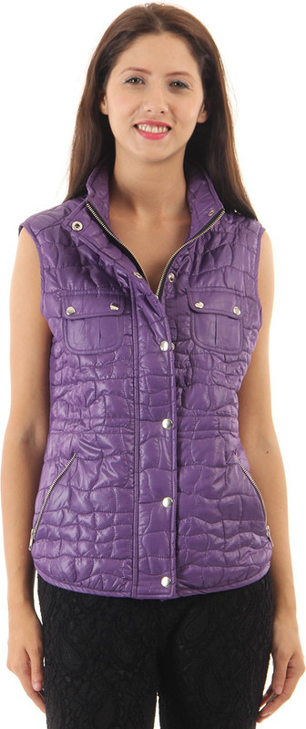 Just In Time Sleeveless Solid Women Jacket