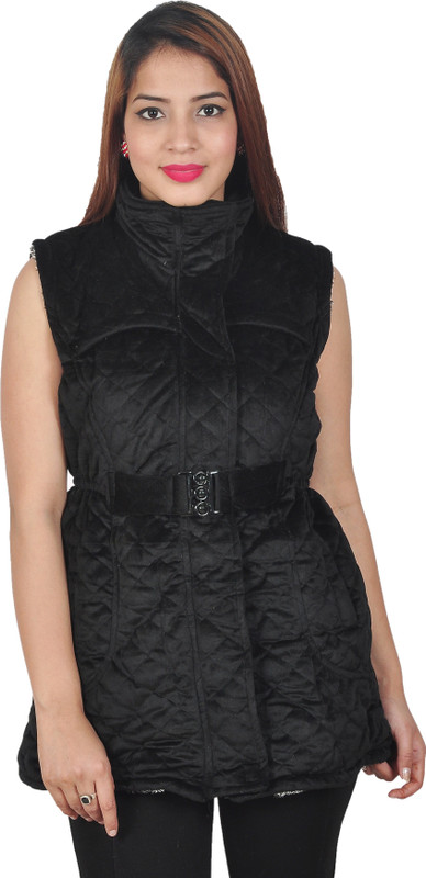 Nifty Sleeveless Self Design Women Jacket