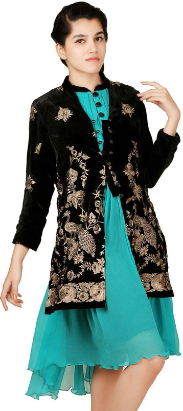 VR Designers 3/4 Sleeve Embroidered Women Jacket