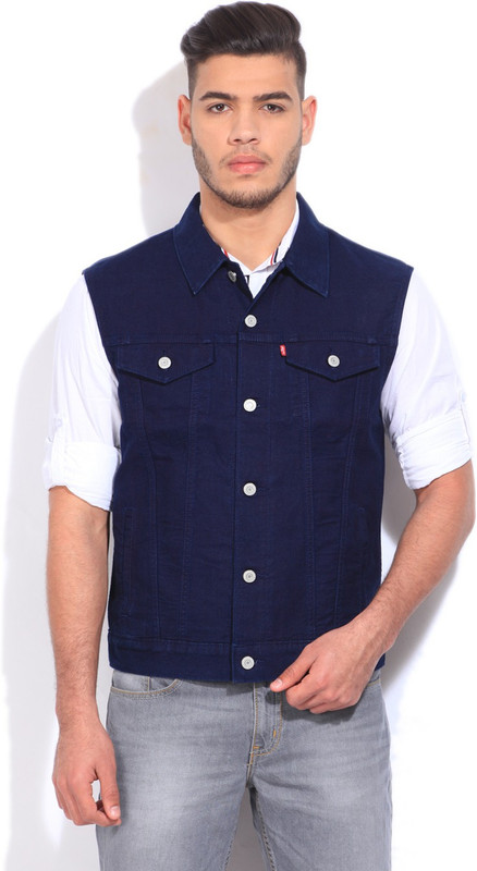 Levi's Sleeveless Solid Men Jacket