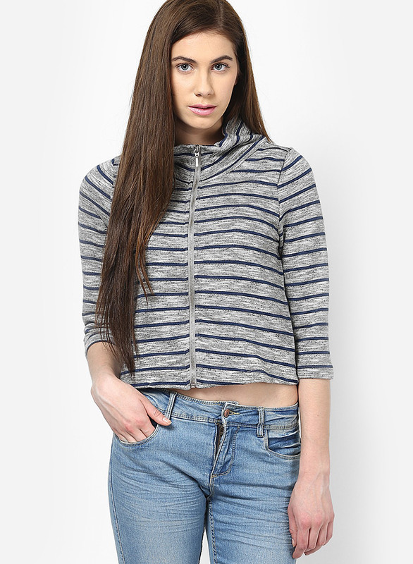 Only Full Sleeve Striped Women Jacket