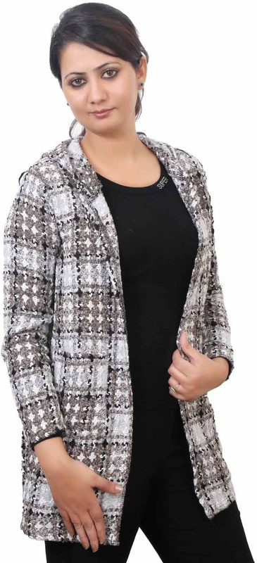Lady Heart Full Sleeve Checkered Women Jacket