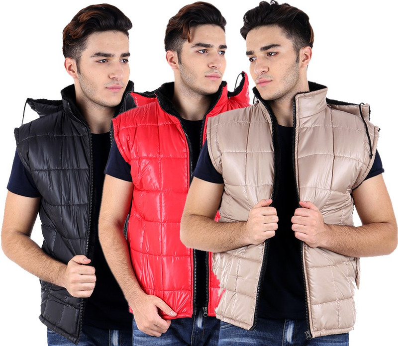 Kritika's World Sleeveless Solid Men Quilted Jacket Kritika's World Sleeveless Solid Men Quilted Jacket