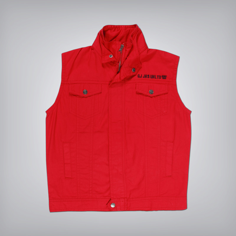 Gini & Jony Sleeveless Solid Baby Boys Woven Jacket