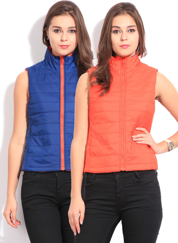 Flying Machine Sleeveless Solid Women Jacket