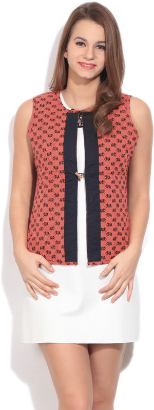 Karigari Sleeveless Printed Women Quilted Jacket