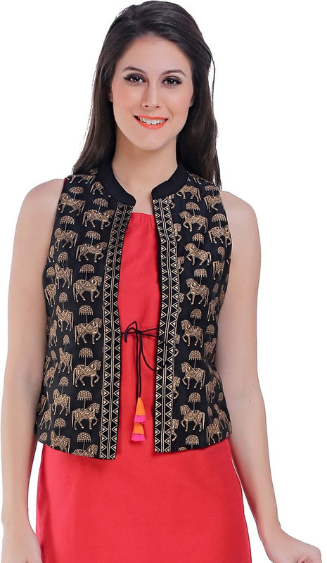 FUNK FOR HIRE Sleeveless Printed Women Jacket
