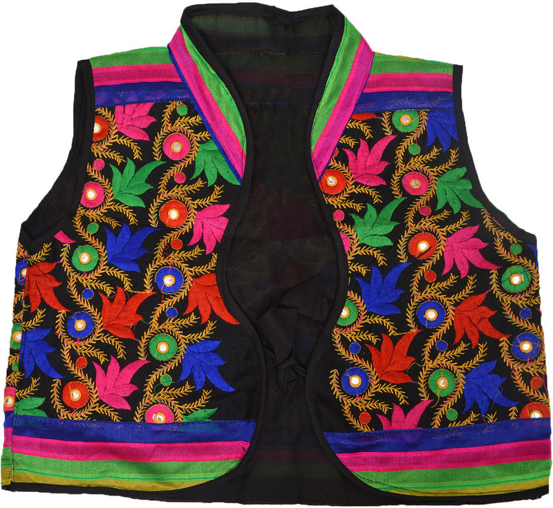 Crux & Hunter Sleeveless Embroidered Women Jacket