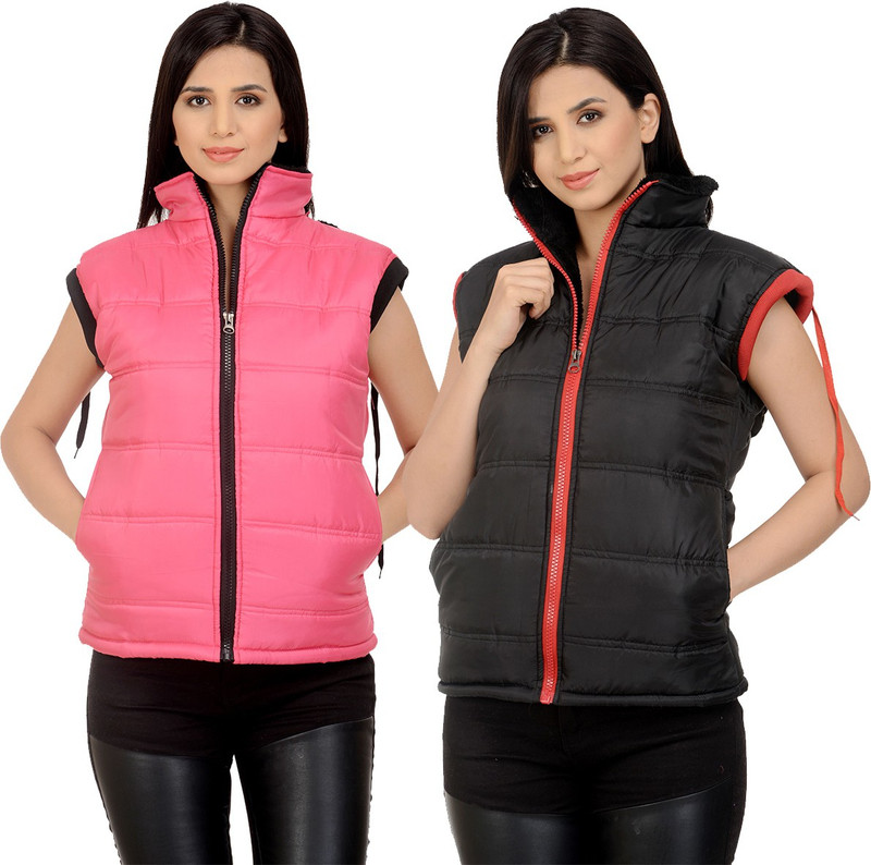 Candy House Sleeveless Solid Women Jacket