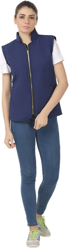 shyammc Sleeveless Self Design Women Jacket