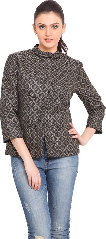 Trend Arrest 3/4 Sleeve Printed Women Quilted Jacket