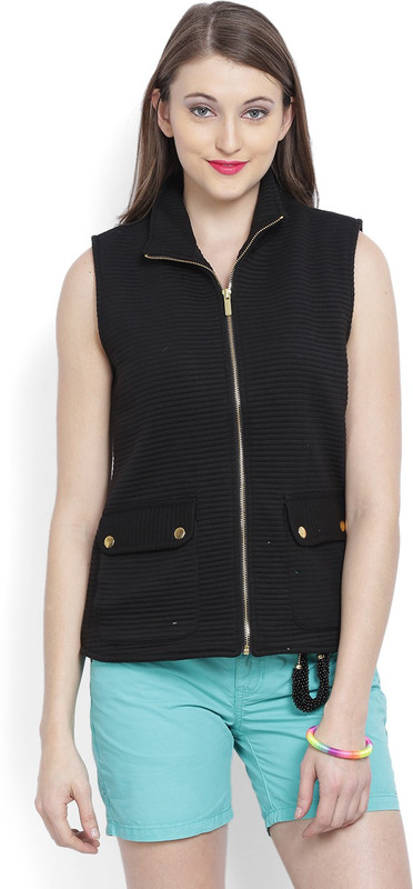 Allen Solly Sleeveless Solid Women Jacket
