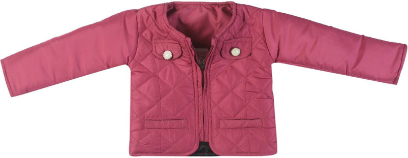 FS MINI KLUB Full Sleeve Checkered Baby Girls Quilted jacket