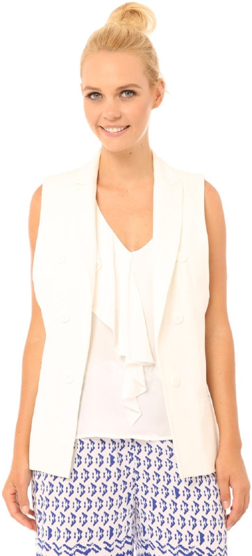 Living Doll Sleeveless Solid Women Jacket