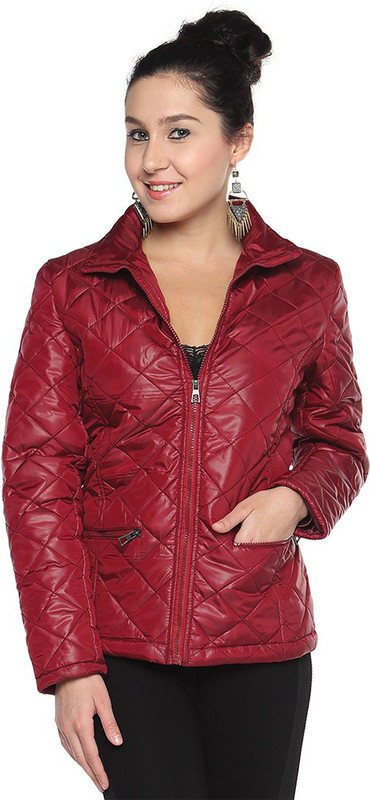 Campus Sutra Full Sleeve Solid Women Quilted Jacket